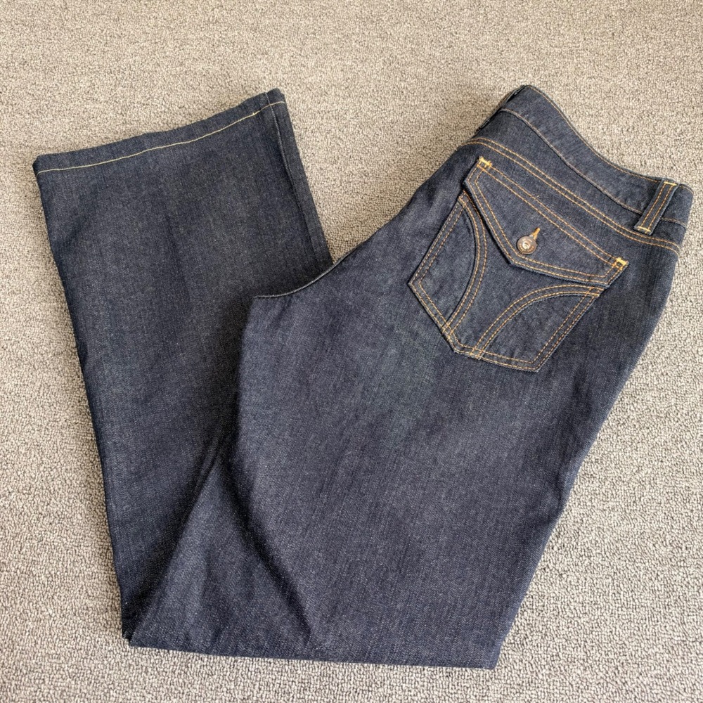 Y2K DKNY Soho Jeans Womens 12R Dark Wash Straight Leg Denim Casual Streetwear